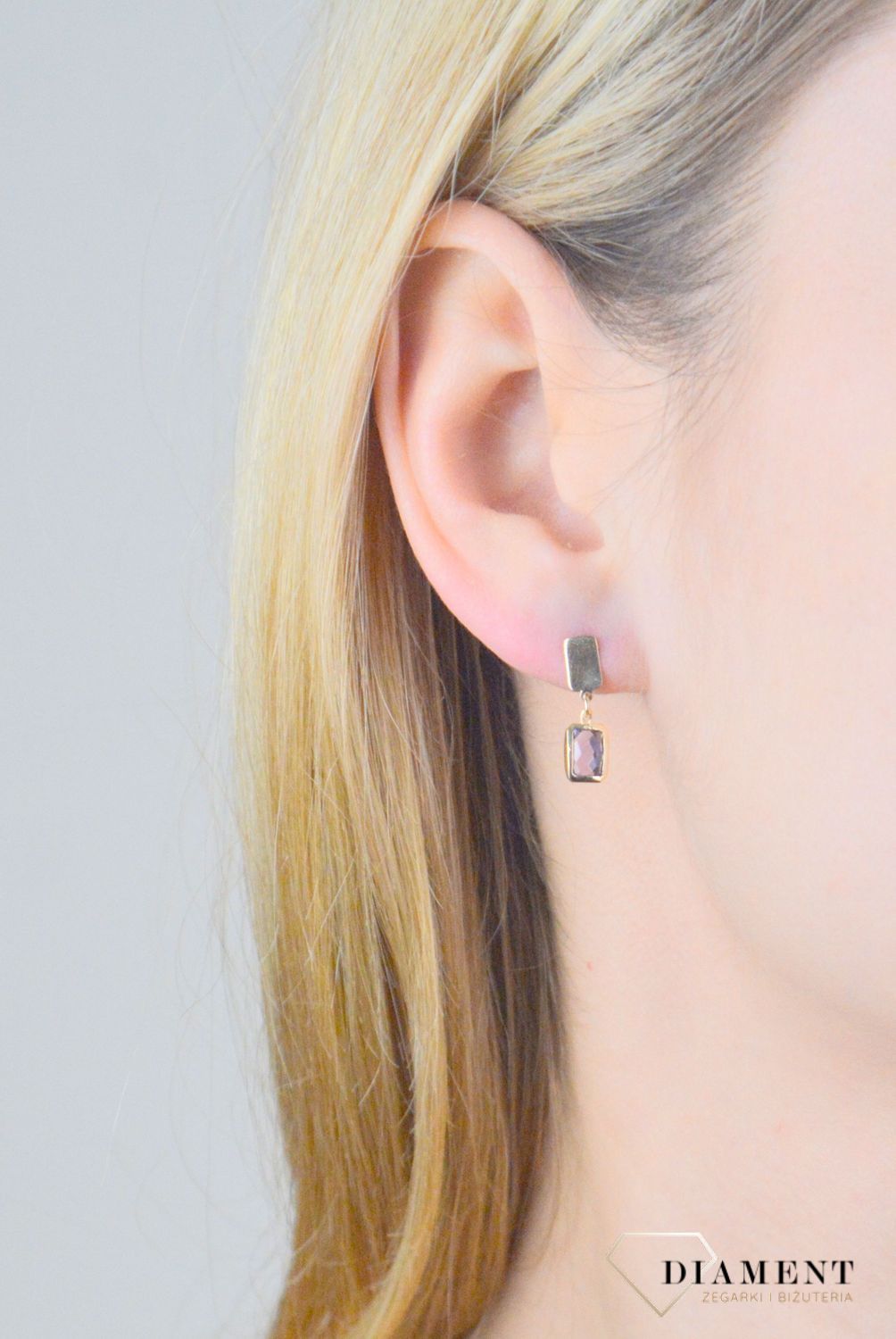 Kolczyki złote filetowy kryształ próba 375 KL 12372 375.jpg